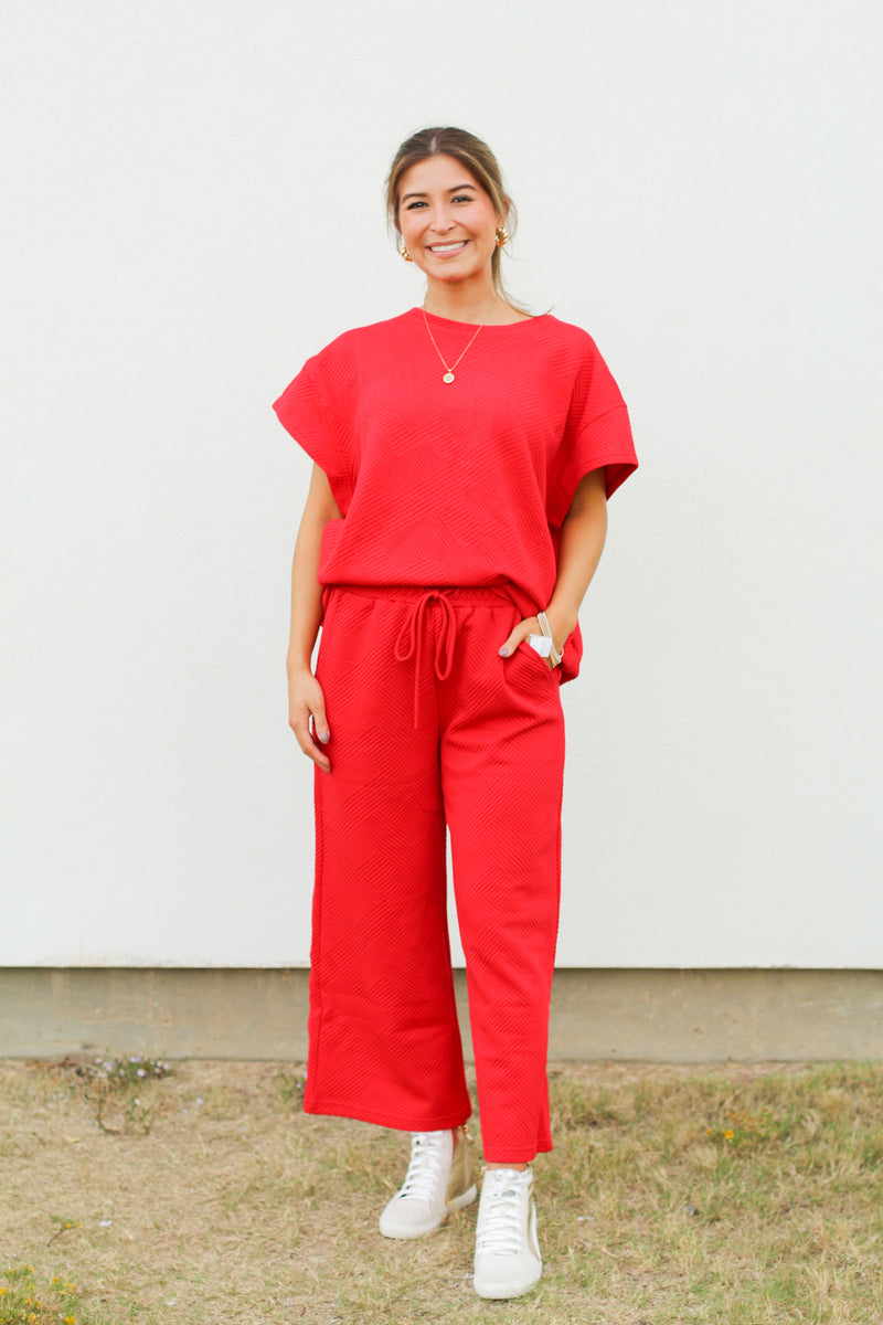 Trendy Tina Pants-Red