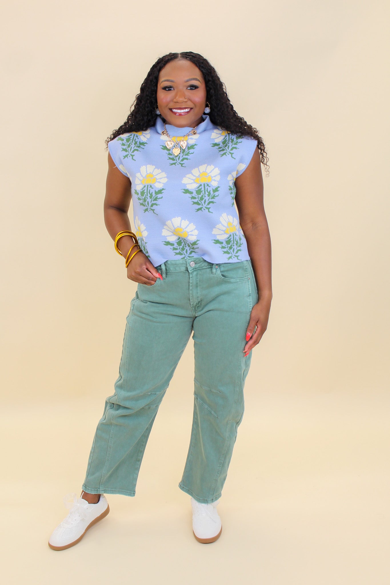 Happy in Flowers Sweater Top