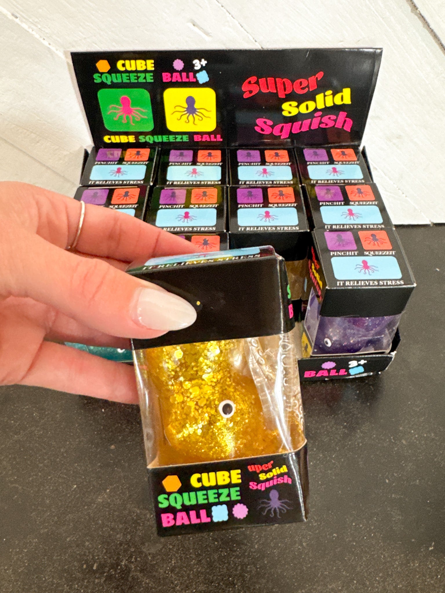 Glitter Squid Squishy Toy