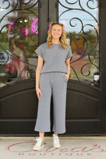 Quilted Cutie Pants-Dusty Blue