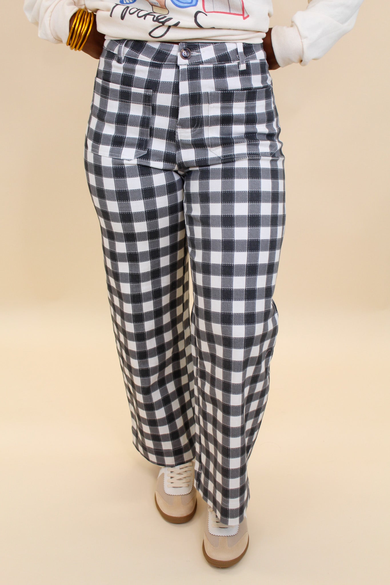 Welch Plaid Jeans