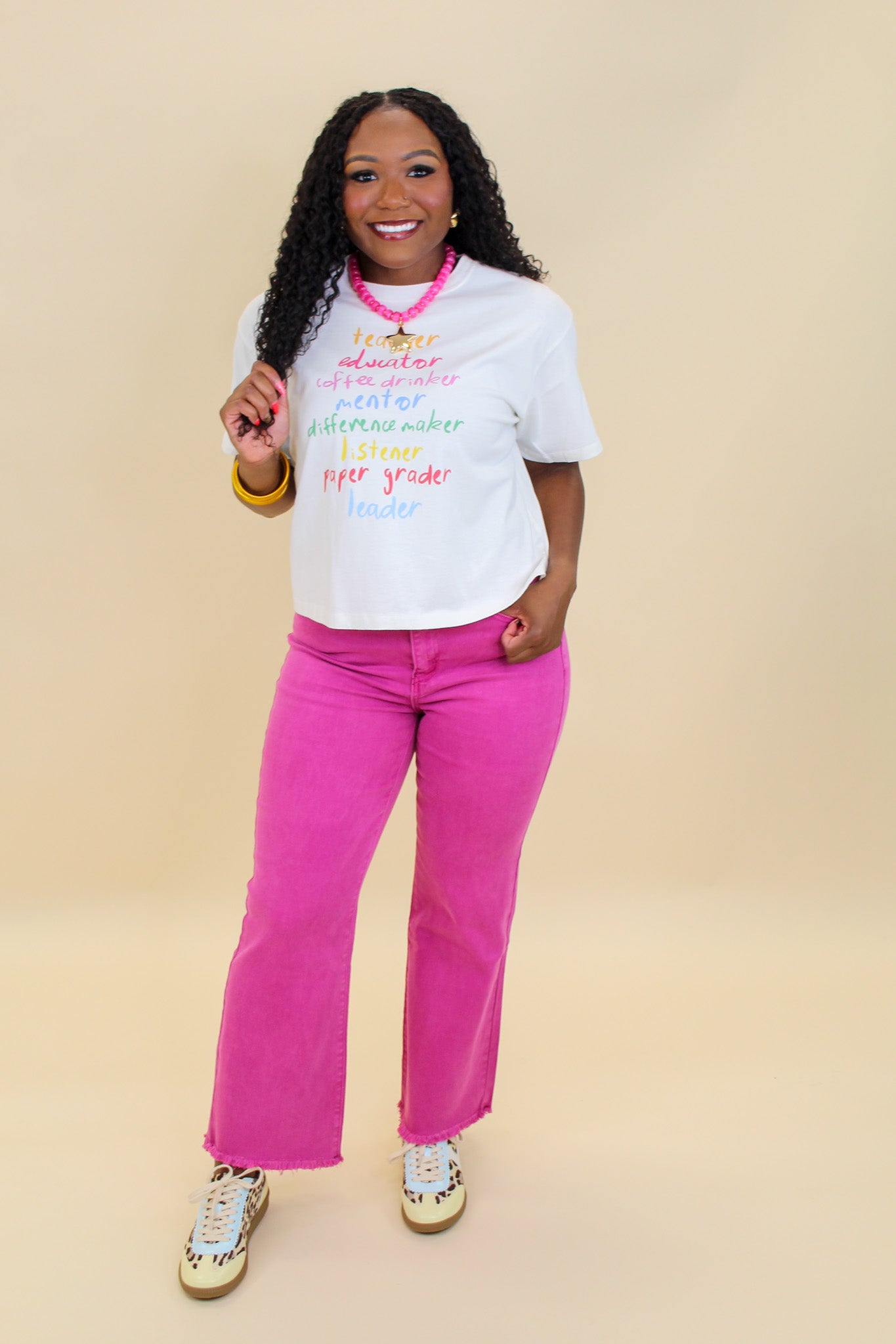 Go To teacher Crop Tee