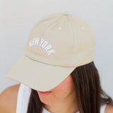 All Around the World Ball Cap-Nude/NY