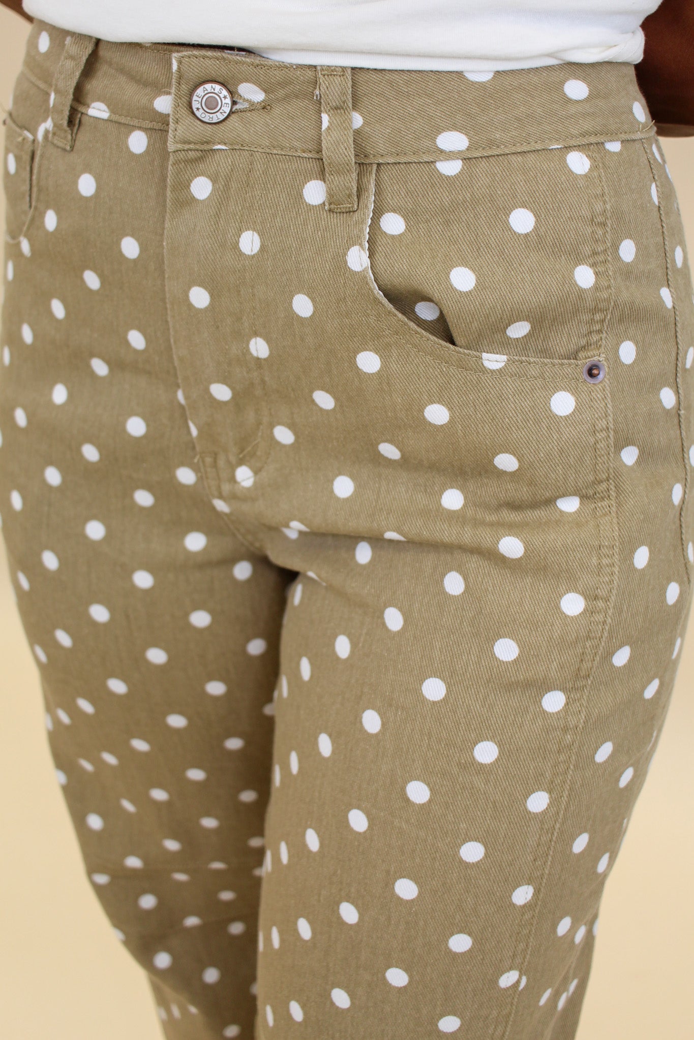 Pretty Polka Dot Barrel Jeans
