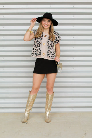 Bold Gold Button Sweater Vest