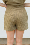 Quilted Cutie Shorts-Olive