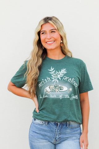 Mr. P's Parish Pralines Tee-Evergreen