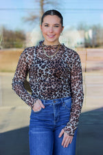 Sheer Leopard Layering Top