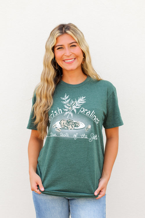 Mr. P's Parish Pralines Tee-Evergreen