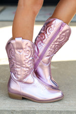 Tween Elk-1K Boots-Pink Metallic