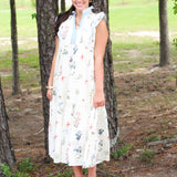 Feminine Florals Midi Dress
