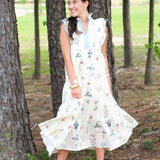 Feminine Florals Midi Dress