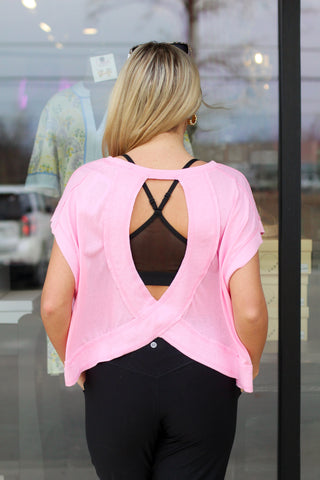 Active Girl Open Back Top