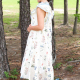 Feminine Florals Midi Dress