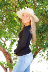 All About You Ruched Top-Black