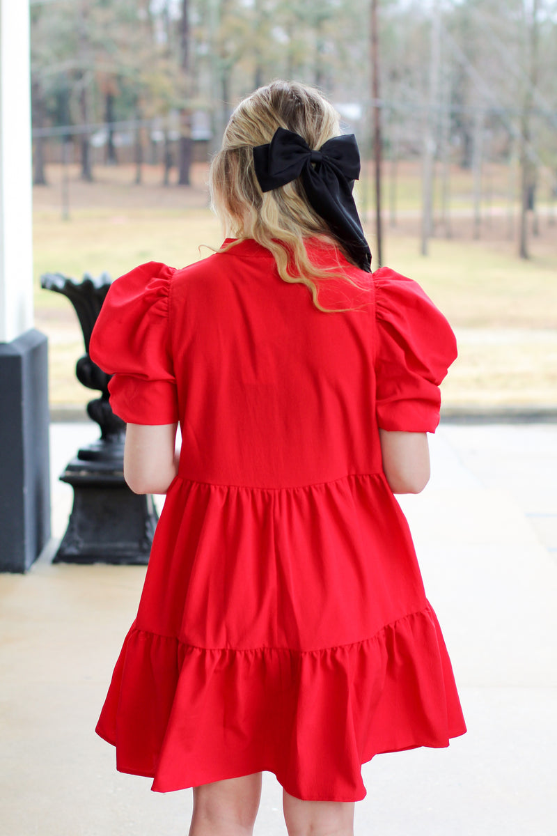 Classiest Girl Dress-Red