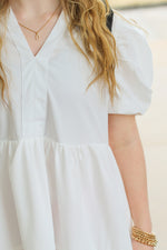 Classiest Girl Dress-White