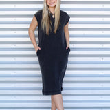 Acid Wash Moment Midi Dress