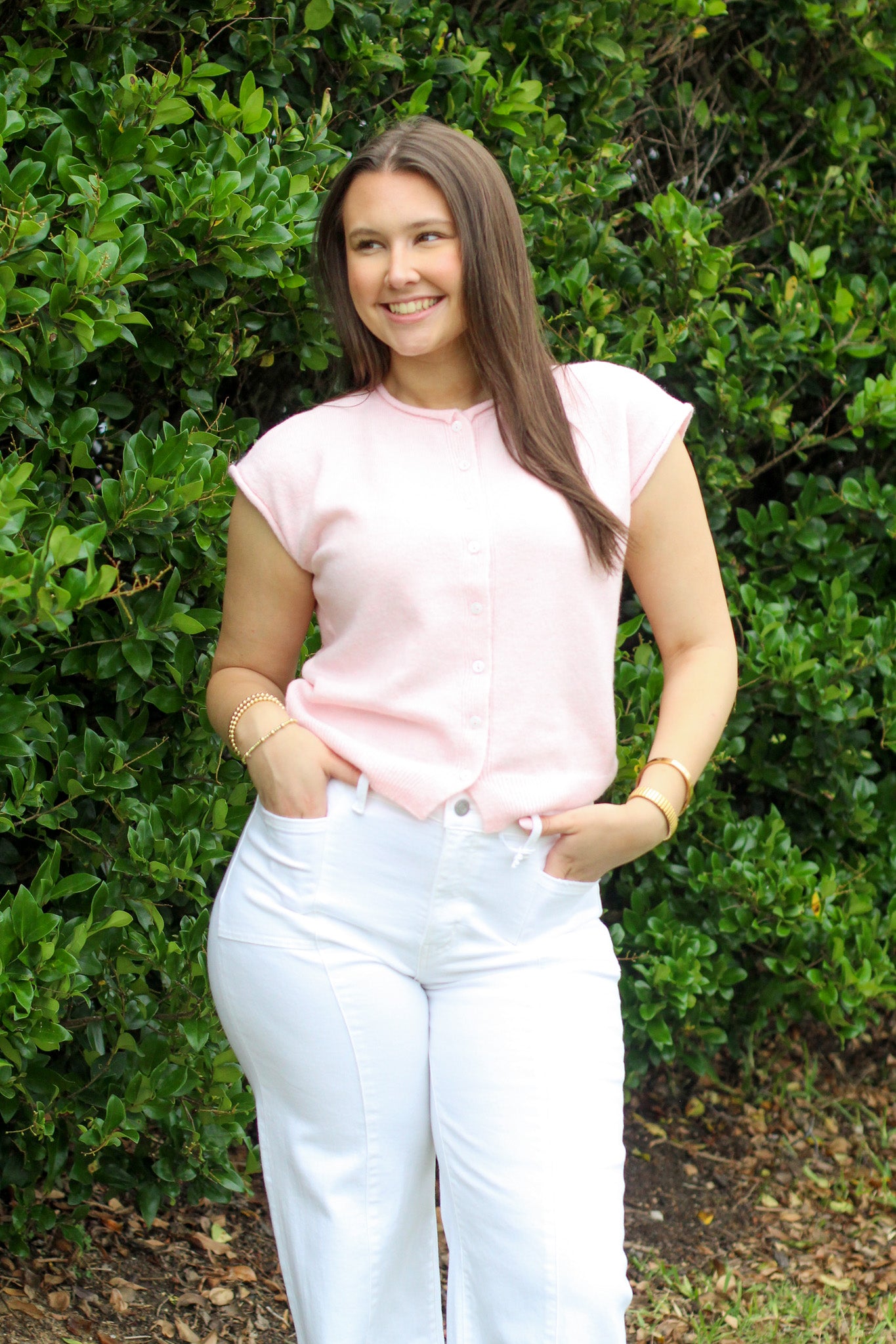 Soft Sleeveless Sweater Top