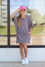 Happy Face Oversized T-Shirt Dress