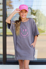 Happy Face Oversized T-Shirt Dress