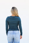 All About You Ruched Top-Teal
