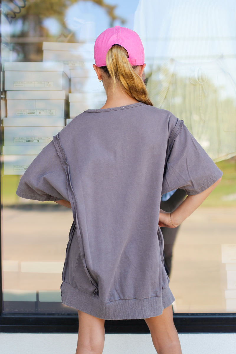 Happy Face Oversized T-Shirt Dress