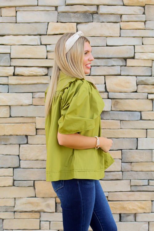 A Touch of Class Top-Chartreuse