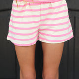striped tween shorts