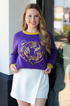 Geaux Team Sweater-Purple/Gold