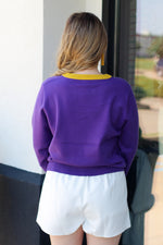 Geaux Team Sweater-Purple/Gold