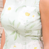 Sophisticated Floral Linen Dress