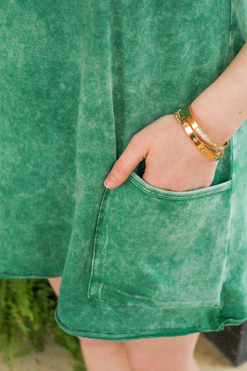 Acid Wash Activewear Dress