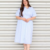 Pintucked Pinstripe Maxi