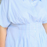 Pintucked Pinstripe Maxi