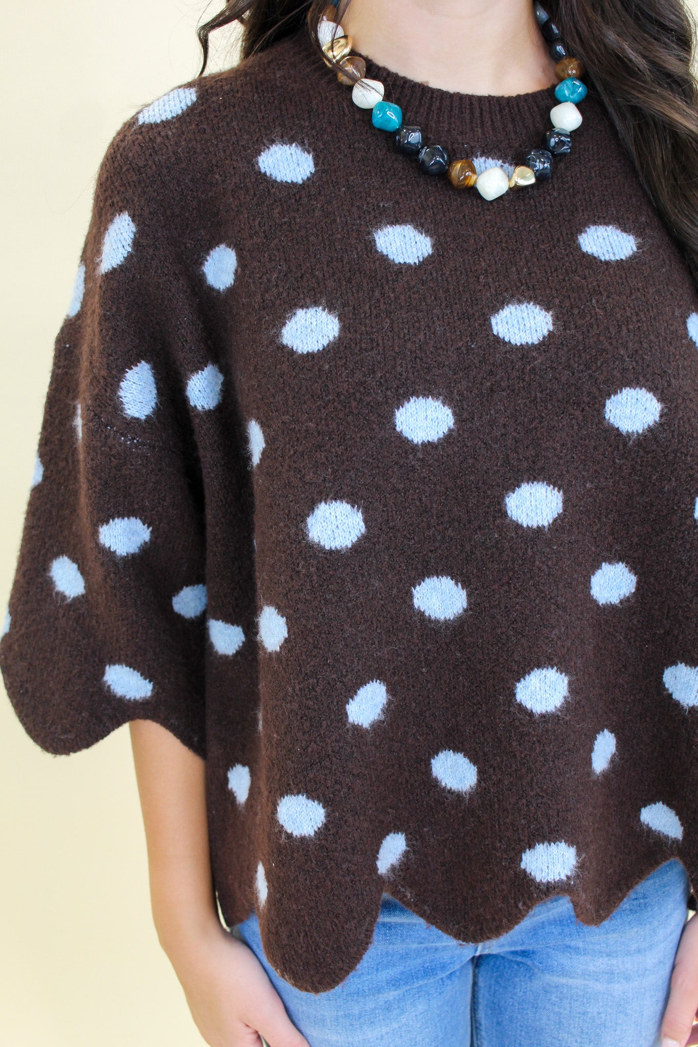 Polka Dot Oversized Sweater