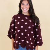 Polka Dot Oversized Sweater
