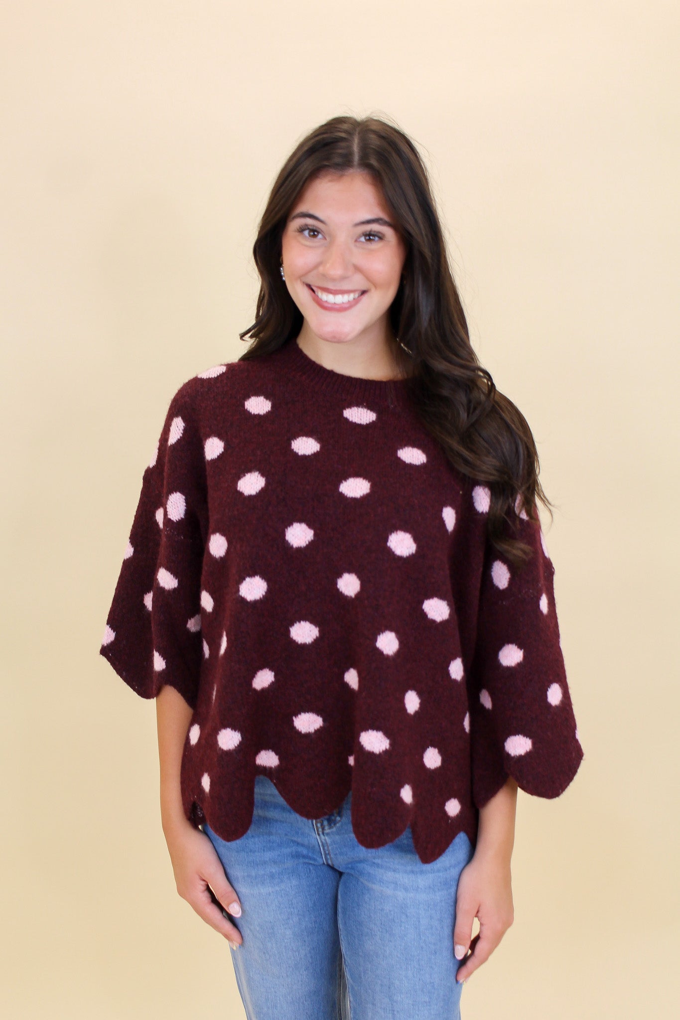 Polka Dot Oversized Sweater