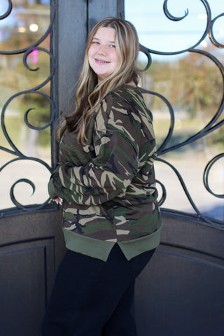 Carlee Camo Sweatshirt