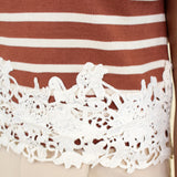 Stripes and Lace Top