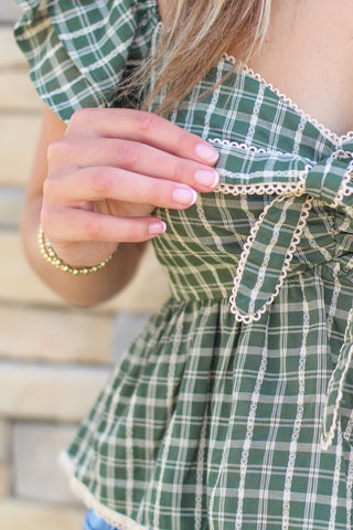Falling for Plaid Babydoll Top
