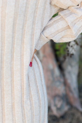 Cozy Stripes Sweater Dress