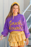 Touchdown Tinsel Top-Purple/Gold
