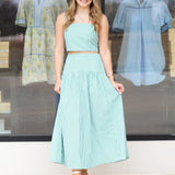 Summer Pinstripe Maxi Skirt