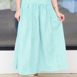 Summer Pinstripe Maxi Skirt
