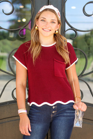 Let's Go Scallop Top