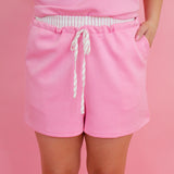 Pinstripe Details Shorts