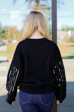 In My Sparkle Era Sweater-Black