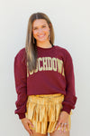 Touchdown Glitter Sweatshirt-Maroon