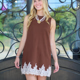 Casual Lace Trim Dress